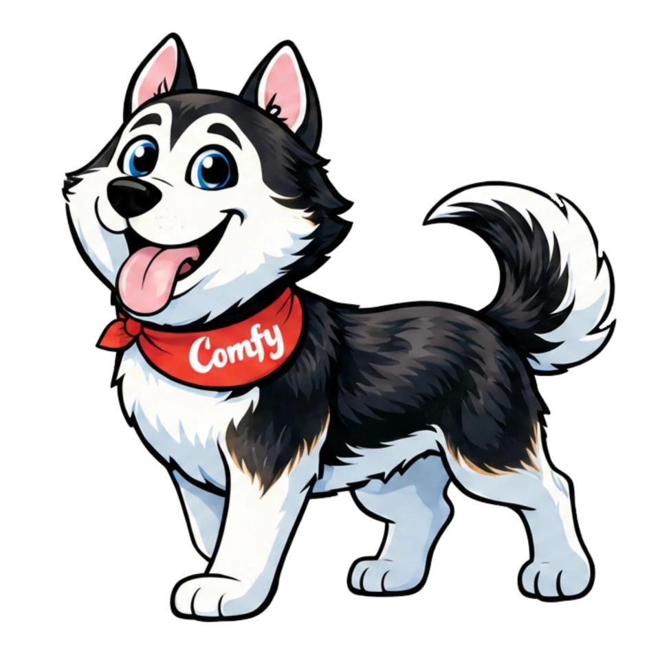 Comfy, the TemperaturePro Saskatoon husky mascot